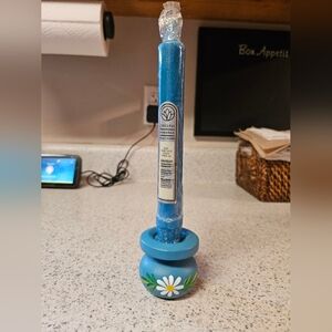 Blue Deco-Mex Candleholder